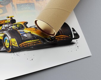 ランド・ノリス 2025 ノリス マクラーレン F1 MCL39 ポスタープリント