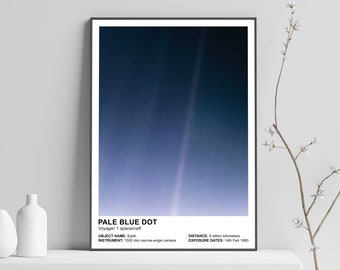 Pale Blue Dot Poster, Space Poster, Voyager 1, Carl Sagan, Astronomy, Science Gifts