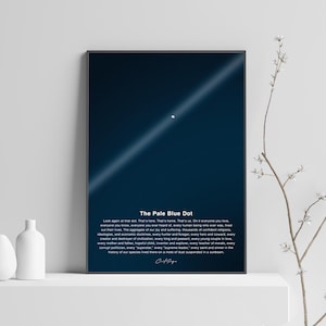 Poster punto blu pallido, poster spaziale, Voyager 1, Carl Sagan, astronomia, regali scientifici