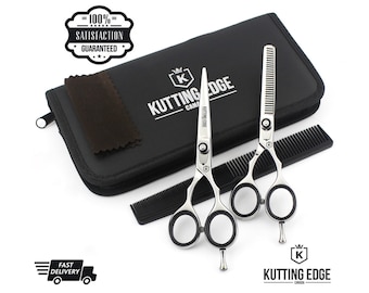 Nieuwe Kapper Kapsalon Haar Knippen Dunnerscharen Set Professionele Kappersschaar 5,5" Set + Gratis kam en etui