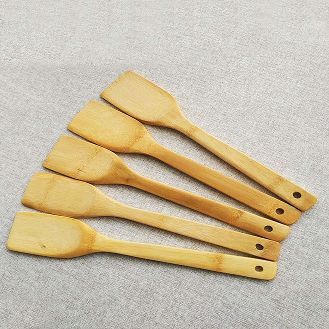 New Natural Handmade Bamboo Spatula Spoon Food Spoon Wooden Etsy
