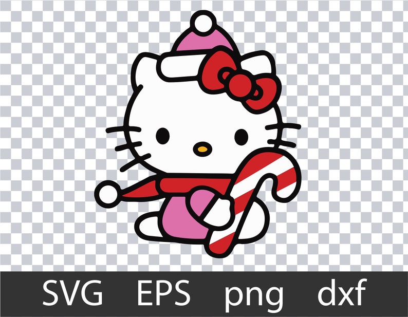 Download Christmas Hello Kitty Digital Vector File Instant Download Etsy