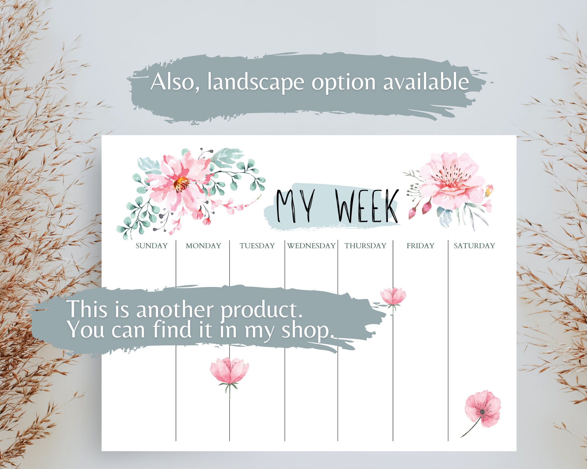 2021 weekly calendar Printable weekly planner template Full | Etsy