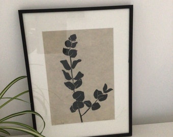 Eucalyptus Lino print