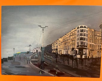 Fine Art Greeting Card - 'Rainy Morning at the Seafront.'