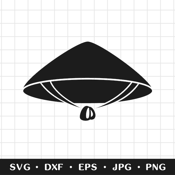 Asian hat svg, Conical hat svg, Rice hat svg, Vietnamese hat svg. For personal and commercial use. High Quality Vector, Digital Download.