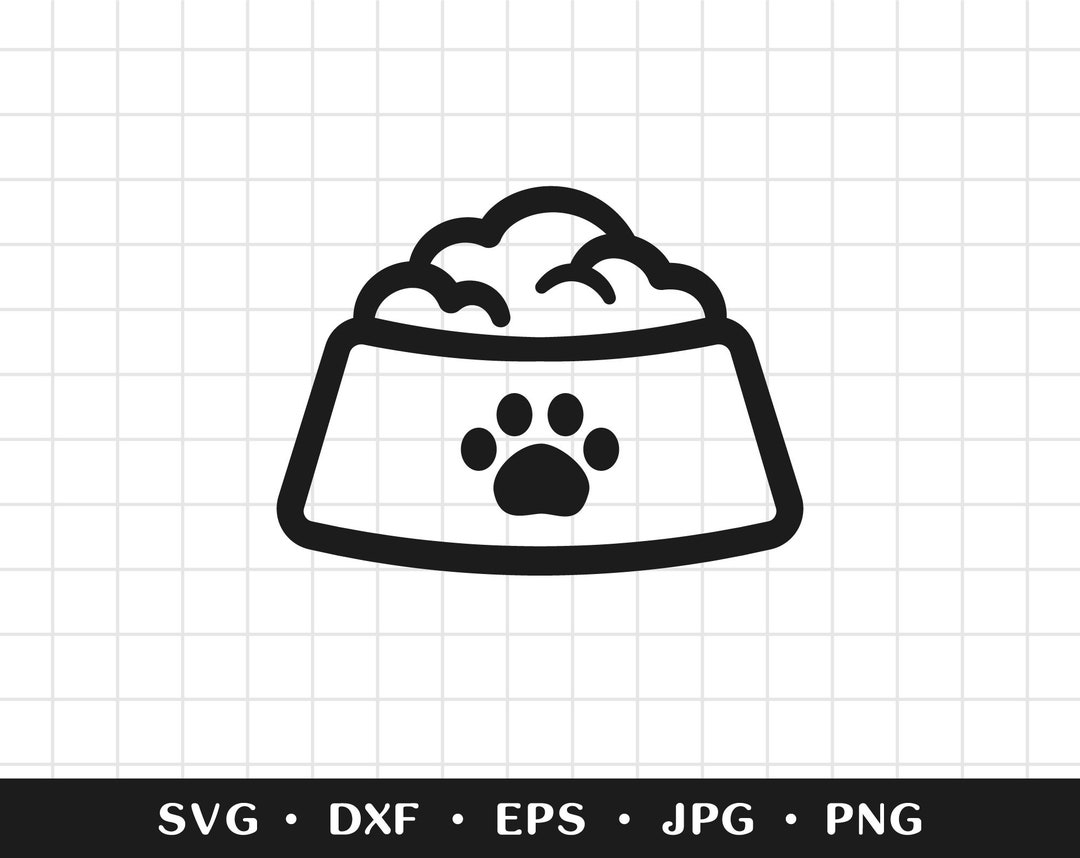 Pet Food Bowl Svg, Pet Kibble Svg, Pet Food Svg. for Personal and