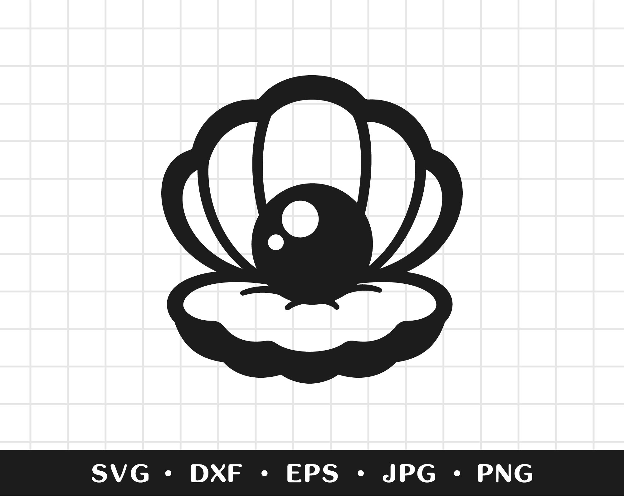 Sea Shell Svg Clam With Pearl Svg Clam Svg For Personal And Etsy 960 ...