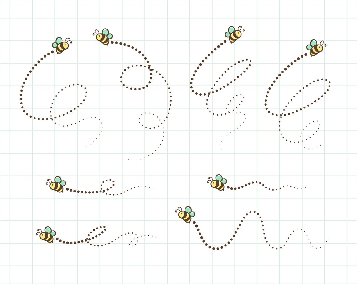 Bee Frame Clipart Bee Keeping Border Clipart Spring Garden Etsy