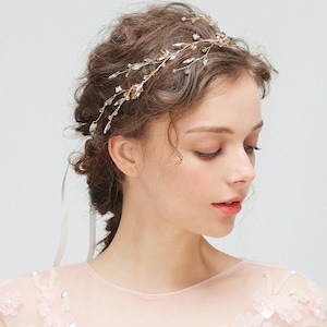 Ownlife Women Double Row Pearl Crystal Beads Headband Hairband Tiara Princess Bridal Wedding Crown Jewelry Hair Accessories