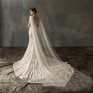 full length wedding cape