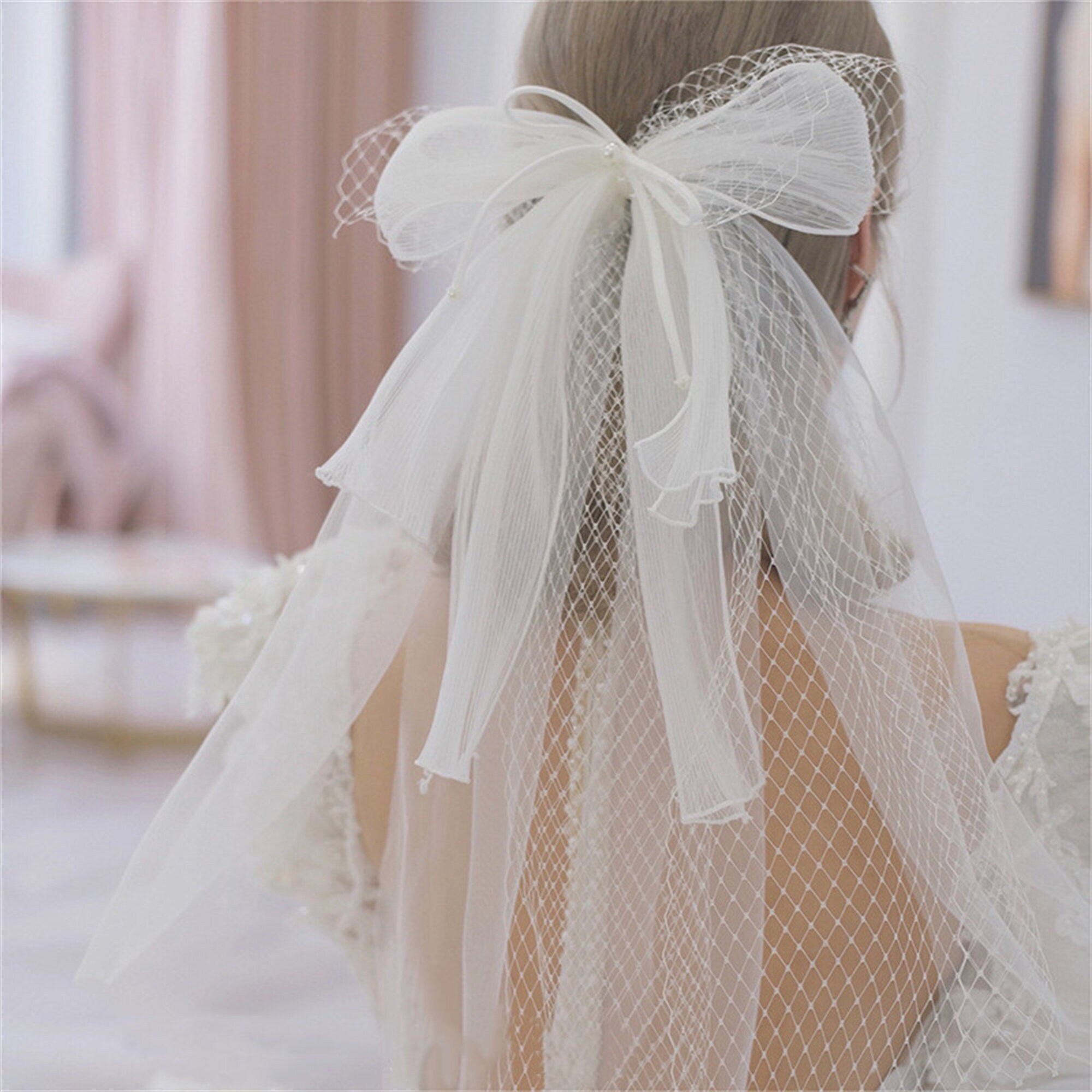 Bridal Headwear Lace White Headband Low 