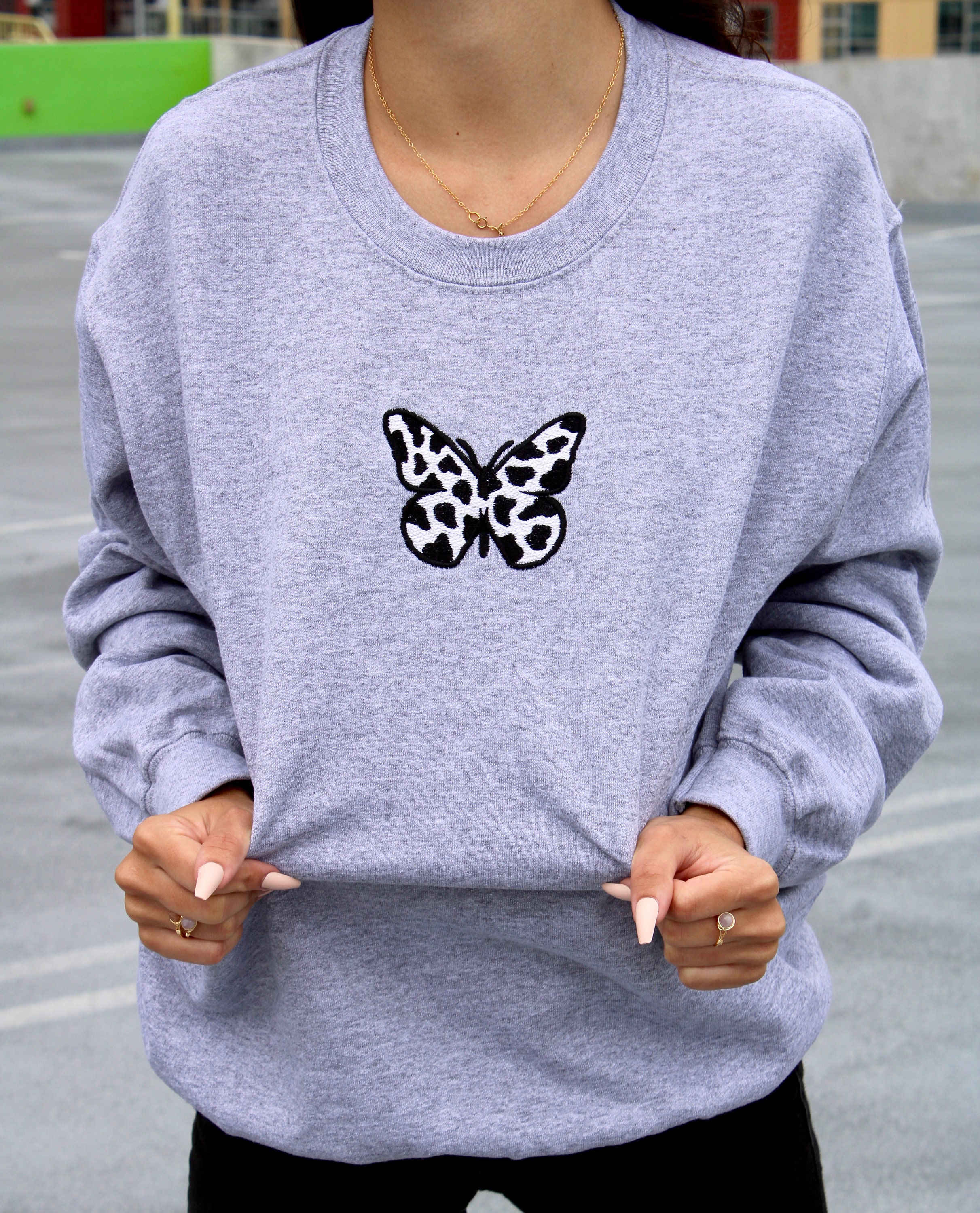 custom embroidered crewneck