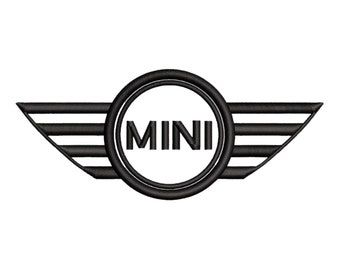 Motif de broderie machine Logo voiture Mini Cooper, fichier numérique de conception emblème Mini Cooper, fichier de broderie Mini Cooper, téléchargement immédiat