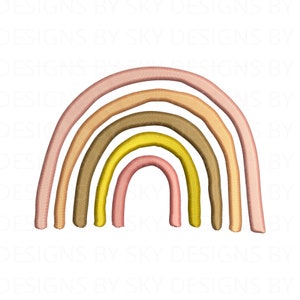 Boho Rainbow Machine Embroidery Design File, Digital Download, Instant Download
