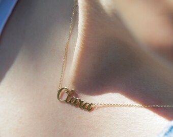 Real Gold Name Necklace Etsy Real Gold Name Necklace Etsy