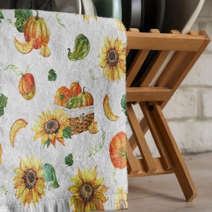 Thanksgiving Dish Towels, Thanksgiving Fall Tea Towels, Fall Decorative Dish Towel, Autumn Kitchen Decor Hand Towels, Fall Hand Towel