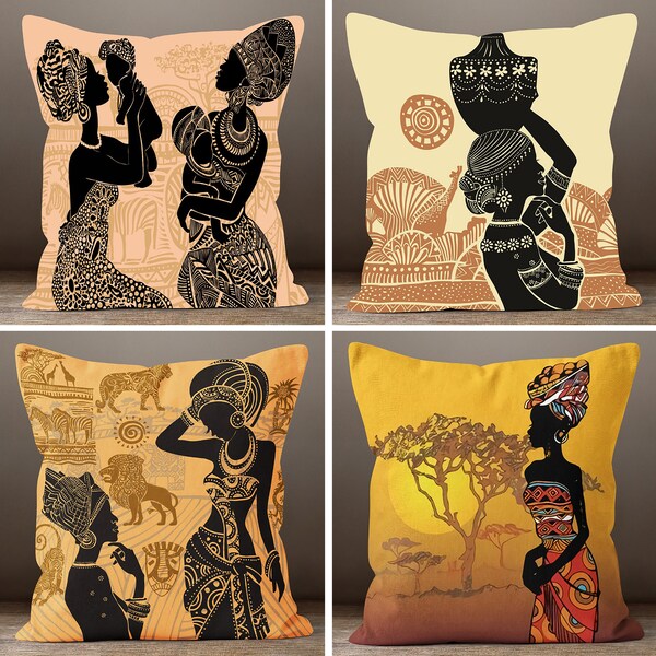 African Throw Pillow Etsy