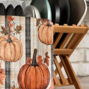 Fall Dish Towels, Fall Fingertip Towels, Autumn Thanksgiving Pumpkin Towels, Fall Pumpkin Tea Towels,  Thanksgiving Kitchen Hand Towels