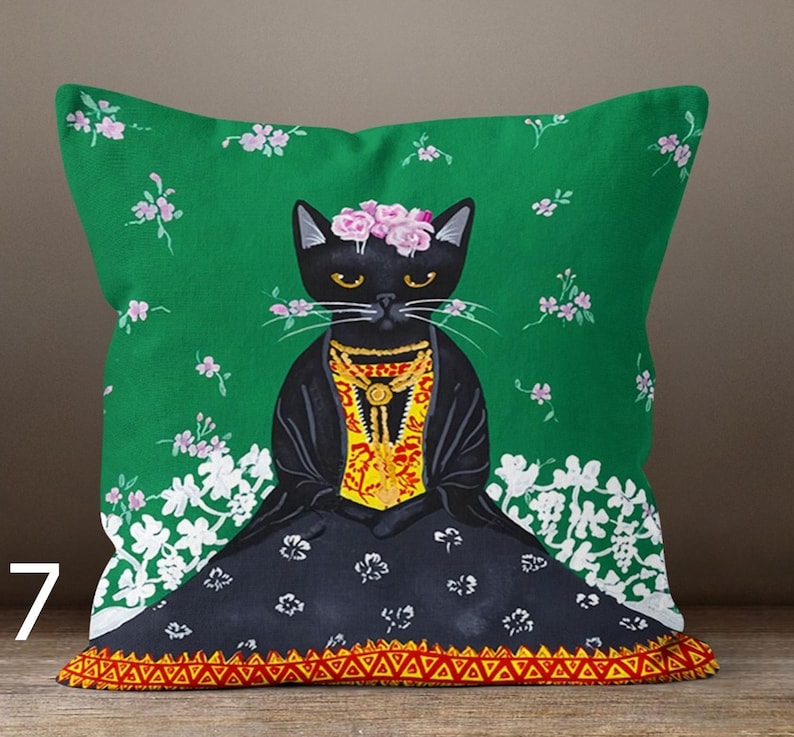Fundas de almohada con motivos de gatos, decoración para el hogar de otoño e invierno, fundas de cojín para amantes de los gatos, fundas de almohada con ilustraciones de gatos 7