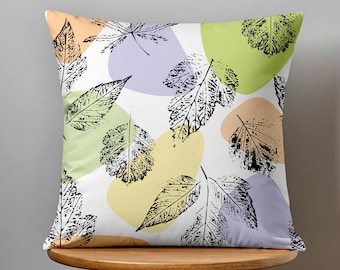 Abstract Leaves Fall Pillowcase, Autumn Home Decor Pillow Cover