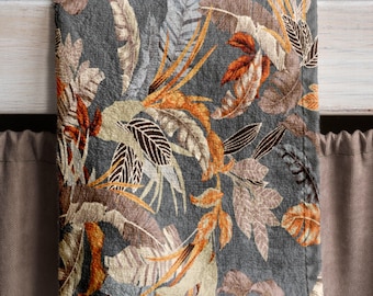 Tropical Tea Towels, Exotic Plants Pattern Dish Towels, Vivid Color Hand Towels, Tropical Decor Tea Towel, Bothanical Kitchen Towels