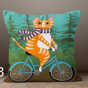 Fundas de almohada con motivos de gatos, decoración para el hogar de otoño e invierno, fundas de cojín para amantes de los gatos, fundas de almohada con ilustraciones de gatos 3