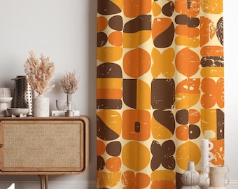 レトロ 1950 年代 ミッドセンチュリー モダン ウィンドウカーテン