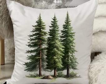 Christmas Tree Pillow Covers, Pine Trees Cushion Cover, Xmas Pillowcase, Decorative Christmas Pillow Cover, Winter Holiday Home Decor