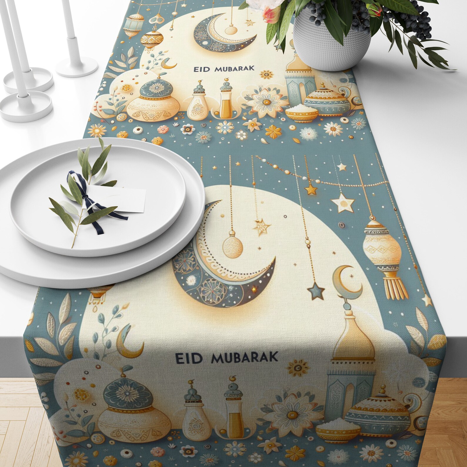 Ramadan Table Runners, Islamic Table Runner, Islamic Table Decor ...