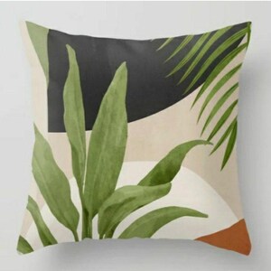 Abstract Tropical Leaf Pillows, Abstract Pillow Cover, Tropical Leaf Abstract Cushion Cover, Ideas Housewarming Gift 3