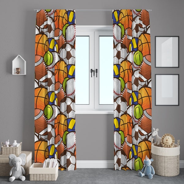 Sports Curtains Etsy