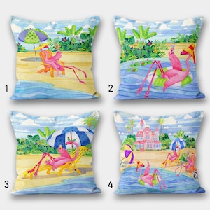 Bonita funda de almohada con diseño de flamenco, funda de almohada decorativa con flamenco, divertida funda de almohada con flamenco, funda de cojín con flamenco colorido