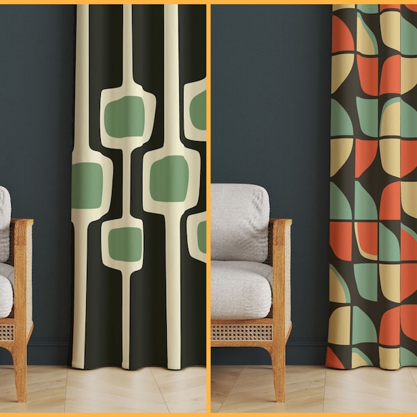 Mid Century Pattern Etsy