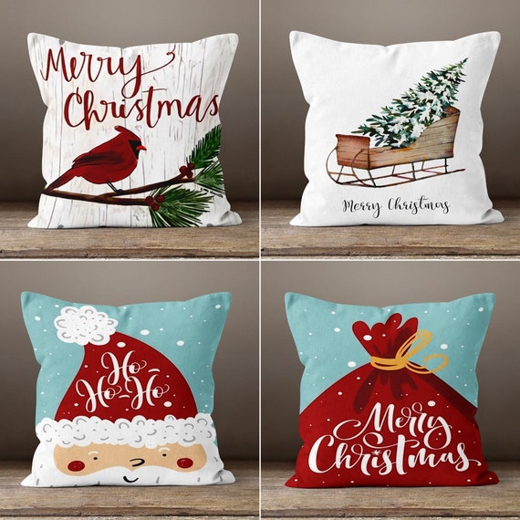 Throw pillow cases christmas hotsell