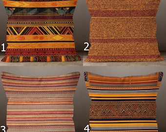 Ethnic Pillow Covers, Southwest Pillowcase, Terracotta Rug Style Pillow Covers, Southwestern Cushion Cover, Ethnic Tribal Throw Pillow Cover