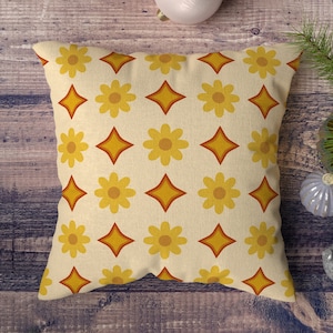 Mid Century Modern Pillow Cover, 70s Color Mid Century Throw Pillow Cover, Retro Cushion Cover, Decorative 70s Pillow Case, Retro Home Decor