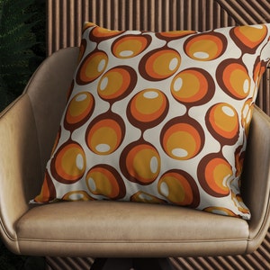 Mid Century Modern Pillow Cover, 70s Color Mid Century Throw Pillow Cover, Retro Cushion Cover, Decorative 70s Pillow Case, Retro Home Decor