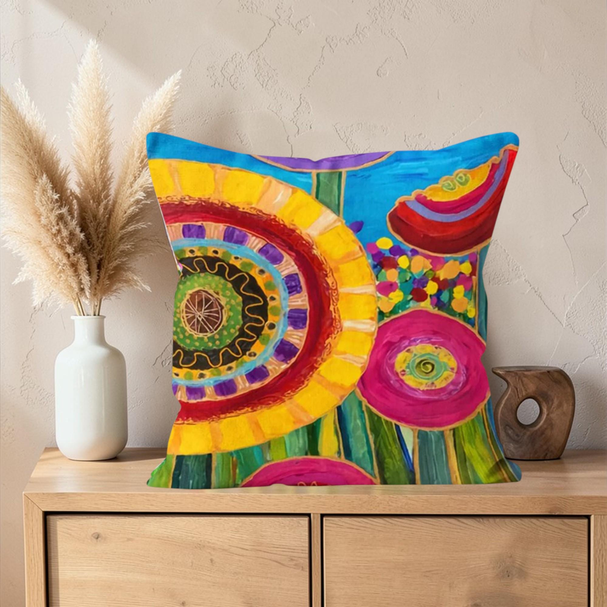 Federa per cuscino Boho con motivi floreali ricamati, decorazione per camera da letto e soggiorno, stile Boho Gypsy, regalo per donna chic - Italia