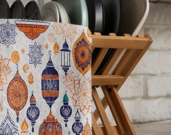 Ramadan Kitchen Towels, Islamic Design Tea Towels, Ramadan Kareem Hand Towels, Ramadan Gifts, Islamic Print Kitchen Decor