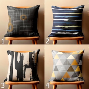 Retro Geometric Abstract Pillow Covers, 70s Retro Cushion Cover, Mid Century Pillow Covers, Retro Throw Pillow Covers, MCM Pillowcases