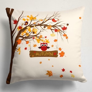Autumn Leaves Cushion Covers, Thanksgiving Pillow Cowers, Thanksgiving Harvest Pillow Case, Fall Leaves Pillow Covers, Fall Home Decor