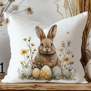 Fundas de almohada de conejo de Pascua, fundas de almohada de huevo de Pascua, funda de cojín de vela de Pascua, linda funda de almohada de pato de Pascua, linda funda de almohada de conejito