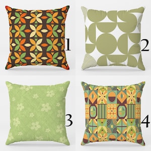 Mid Century Modern Pillow Cover, 70s Color Mid Century Throw Pillow Cover, Retro Cushion Cover, Decorative 70s Pillow Case, Retro Home Decor