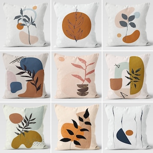 Modern Minimalist Pillowcase, Abstract Leaf Pillow Covers, Nordics Scandi Cushion Covers, Modern Home Decor,Abstract Art Throw Pillow Cover