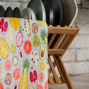 Tropical Fruits Kitchen Towels, Decorative Fruits Tea Towels, Colorful Fruit Hand Towels, Summer Fruits Dish Towels, Fruits Kitchen Towels