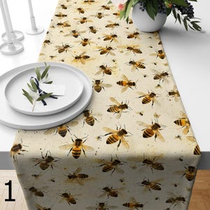 Bee Table Runners, Bees Table Runner, Honey Decor Table Runners, Wasp Themed Table Decor, Bee Tablecloth