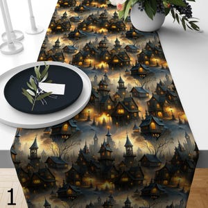 Halloween Party Table Decor Runner, Mystical Chateau Table Runner, Halloween Table Runners, Spooky Table Runner, Haunted House Ghost Runner