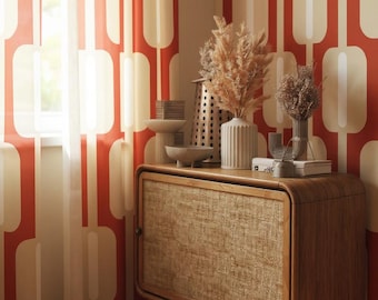 レトロカーテン、ミッドセンチュリーモダンカーテン、レトロ