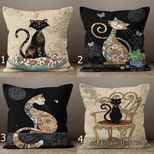 Cat Pillow Covers, Cute Cat Throw Pillow Cover, Cartoon Cat Pillowcase, Cat Kawaii Cushion Covers, Kawaii Pattern Pillow Covers